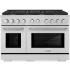 ZLINE Paramount 48 Inch Wide 6.7 Cu. Ft. Free Standing Gas Range with Italian-Made Sealed Burners and StayPut Doors Stainless Steel