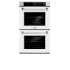 ZLINE 30 Inch Wide 10 Cu. Ft. Fingerprint Resistant Electric Double Oven with Air Fry Mode, True Convection Cooking, and White Matte Doors Stainless Steel / White Matte