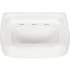 Zurn 21-1/2" Rectangular Vitreous China Wall Mounted Bathroom Sink with Overflow and 3 Faucet Holes at 8" Centers N/A