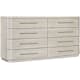 Hooker Furniture Modern Mood 72" Wide 8 Drawer Oak Dresser with Self Close Diamond