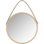 A and E Bath and Shower Bolan 23-5/8" Diameter Circular Metal Framed Bathroom Mirror Gold