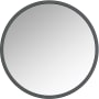 A and E Bath and Shower Halcyon 24" Diameter Circular Metal Framed Bathroom Mirror Black