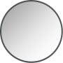 A and E Bath and Shower Halcyon 36" Diameter Circular Metal Framed Bathroom Mirror Black
