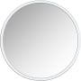 A and E Bath and Shower Halcyon 24" Diameter Circular Metal Framed Bathroom Mirror Silver