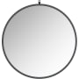 A and E Bath and Shower Haylo 36" Diameter Circular Metal Framed Bathroom Mirror Black