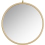 A and E Bath and Shower Haylo 32" Diameter Circular Metal Framed Bathroom Mirror Gold