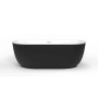A and E Bath and Shower Jorimi 59" Free Standing Acrylic and Fiberglass Soaking Tub with Center Drain and Overflow Matte Black
