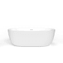 A and E Bath and Shower Jorimi 59" Free Standing Acrylic and Fiberglass Soaking Tub with Center Drain and Overflow Glossy White