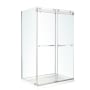 A and E Bath and Shower Madou Pivot Semi Frameless Shower Enclosure with Tempered Glass Chrome