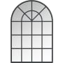 A and E Bath and Shower Mesilla 28" W x 41-1/2" H Arched Metal Framed Bathroom Mirror Black