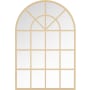 A and E Bath and Shower Mesilla 28" W x 41-1/2" H Arched Metal Framed Bathroom Mirror Gold