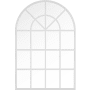 A and E Bath and Shower Mesilla 28" W x 41-1/2" H Arched Metal Framed Bathroom Mirror Silver
