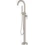 A and E Bath and Shower Milan Floor Mounted Tub Filler with Built-In Diverter - Includes Hand Shower Brushed Nickel