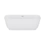 A and E Bath and Shower Mina 67" Free Standing Acrylic and Fiberglass Soaking Tub with Center Drain and Overflow White