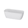 A and E Bath and Shower Panya 63" Free Standing Acrylic and Fiberglass Soaking Tub with Center Drain and Overflow White