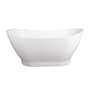 A and E Bath and Shower 60" Free Standing Acrylic Soaking Tub with Center Drain and Overflow White Matte