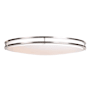 Access Lighting Solero Oval Single Light 32-1/2" Wide Integrated LED Flush Mount Ceiling Fixture Brushed Steel