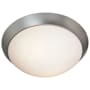 Access Lighting Cobalt 1 Light Flush Mount Ceiling Fixture Brushed Steel / Opal