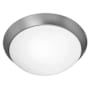 Access Lighting Cobalt 2 Light 15" Wide Flush Mount Bowl Ceiling Fixture Brushed Steel / Opal