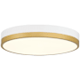 Access Lighting Coco 15" Wide LED Flush Mount Ceiling Fixture White / Antique Brushed Brass