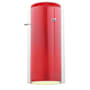 Access Lighting Mini Pendant Cylinder Glass Shade from the Gn'G Collection Brushed Steel / Clear / Red