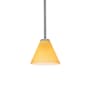 Access Lighting Janine 1 Light Mini Pendant Brushed Steel / Amber