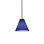 Access Lighting Janine 1 Light Mini Pendant Brushed Steel / Cobalt
