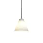 Access Lighting Janine 1 Light Mini Pendant Brushed Steel / White