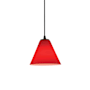 Access Lighting Martini 1 Light LED Pendant - 7" Wide with Red Glass Shade Oil Rubbed Bronze