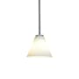Access Lighting Martini 1 Light LED Pendant - 7" Wide with White Glass Shade Brushed Steel