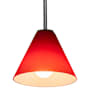 Access Lighting Martini 1 Light LED Pendant - 7" Wide with Red Glass Shade Oil Rubbed Bronze