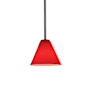 Access Lighting Martini 1 Light LED Pendant - 7" Wide with Red Glass Shade Oil Rubbed Bronze