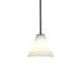 Access Lighting Martini 1 Light LED Pendant - 7" Wide with White Glass Shade Oil Rubbed Bronze