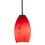 Access Lighting Merlot 1 Light LED Pendant - 4" Wide with Red Sky Glass Shade Oil Rubbed Bronze
