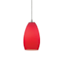 Access Lighting Sydney 1 Light Mini Pendant Brushed Steel / Red