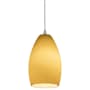 Access Lighting Champagne 1 Light LED Pendant - 5" Wide with Maya Glass Shade Brushed Steel