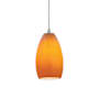 Access Lighting Champagne 1 Light LED Pendant - 5" Wide with Maya Glass Shade Brushed Steel