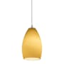 Access Lighting Champagne 1 Light LED Pendant - 5" Wide with Maya Glass Shade Brushed Steel