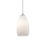 Access Lighting Champagne 1 Light LED Pendant - 5" Wide with Opal Shade Brushed Steel