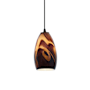Access Lighting Champagne 1 Light LED Pendant - 5" Wide with Inca Glass Shade Oil Rubbed Bronze