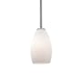 Access Lighting Champagne 1 Light LED Pendant - 5" Wide with Opal Shade Brushed Steel
