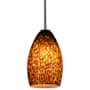 Access Lighting Champagne 1 Light LED Pendant - 5" Wide with Brown Slate Glass Shade Oil Rubbed Bronze
