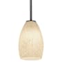 Access Lighting Champagne 1 Light LED Pendant - 5" Wide with White Stone Glass Shade Oil Rubbed Bronze
