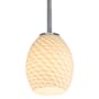Access Lighting Brandy FireBird 6" Wide Mini Pendant - Rod Hung Brushed Steel / White Frosted