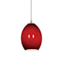 Access Lighting Brandy FireBird 1 Light LED Pendant - 6" Wide with Red Sky Glass Shade Brushed Steel