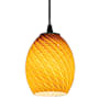 Access Lighting Brandy FireBird 1 Light LED Pendant - 6" Wide with Amber Glass Shade Oil Rubbed Bronze