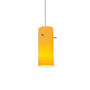 Access Lighting Sydney 1 Light Mini Pendant Brushed Steel / Amber