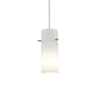 Access Lighting Cylinder 1 Light LED Pendant - 4" Wide with Opal Shade Brushed Steel