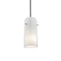 Access Lighting Janine 1 Light Mini Pendant Brushed Steel / Clear Opal
