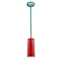 Access Lighting Glass`n Glass Cylinder 5" Wide LED Mini Pendant Brushed Steel